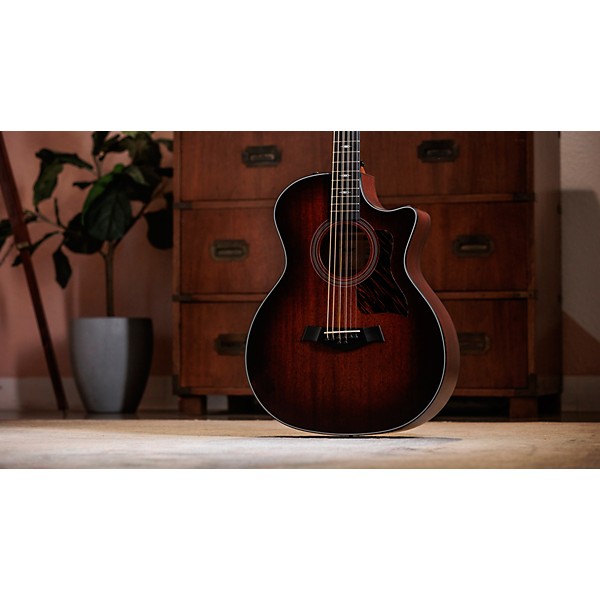 Taylor 324ce Baritone-8 Limited-Edition 8-String Grand Auditorium Acoustic-Electric Guitar Shaded Edge Burst