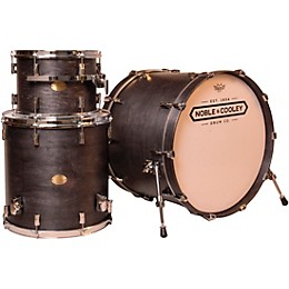 Noble & Cooley CD Maple 3-Piece Shell Pack With 22" Bass Drum Blackwash Satin Lacquer