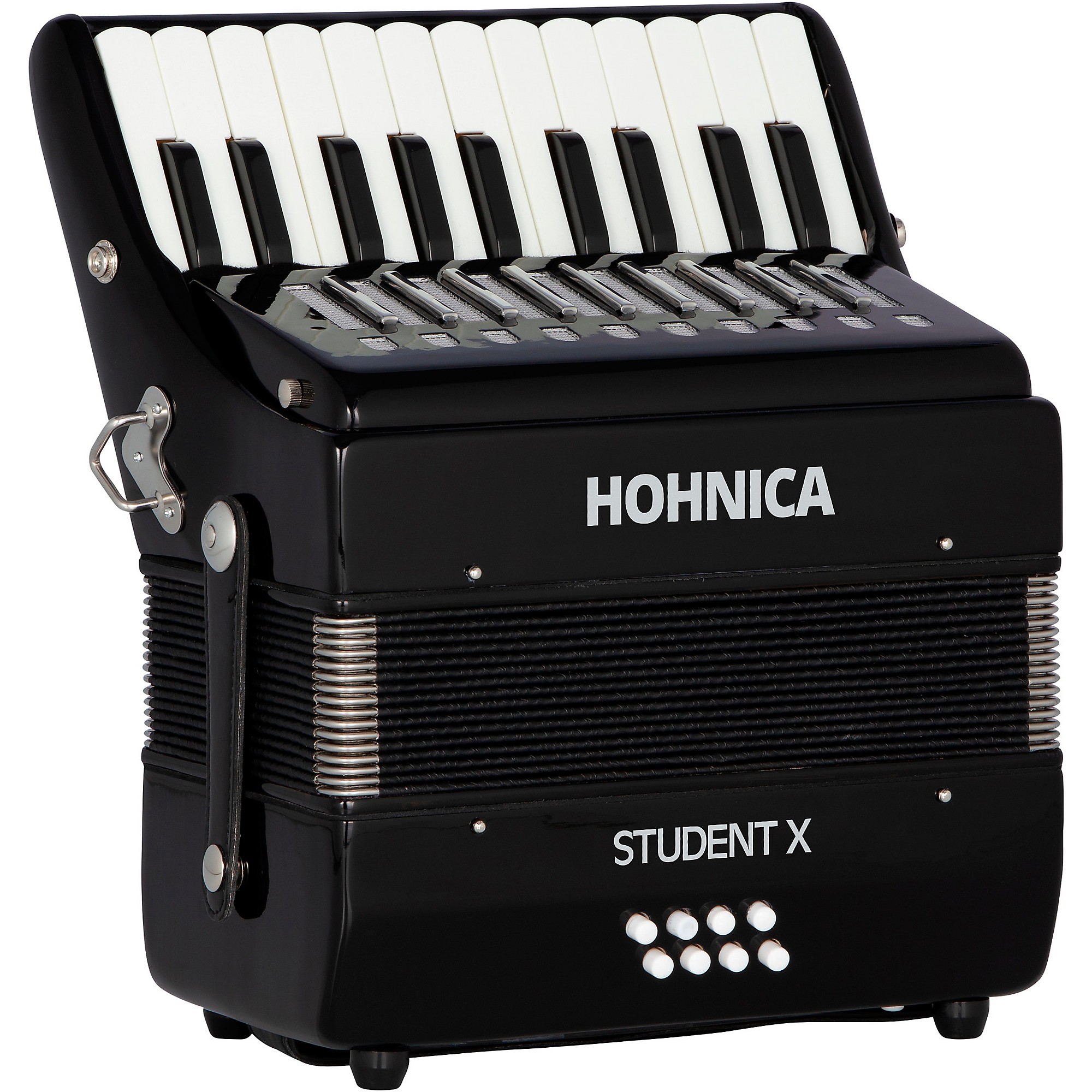 Hohner Black 48 アコーディオン Hohner Student X 8-Bass Piano Accordion Black | Guitar Center