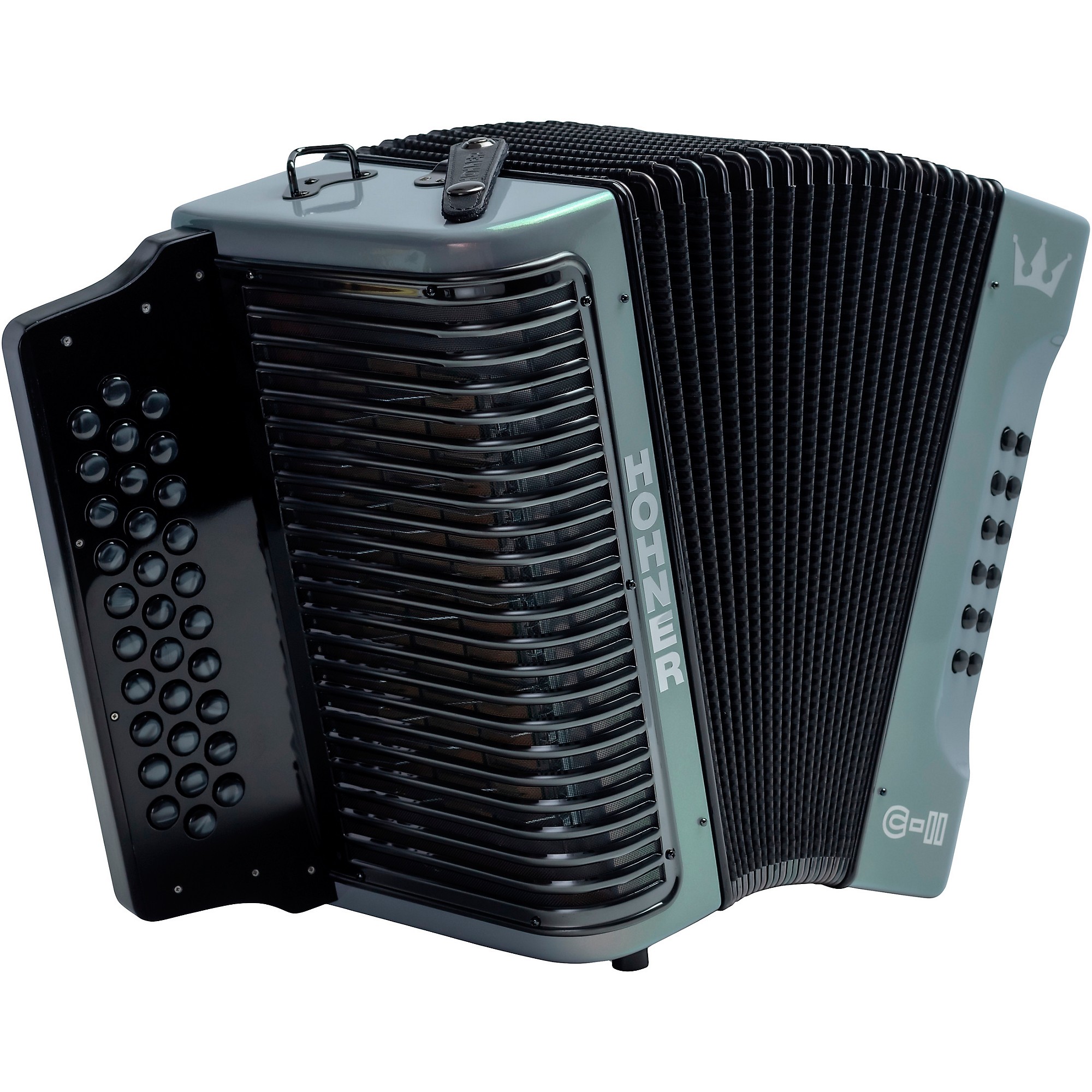 Hohner Corona C-II Accordion GCF Silver Rainbow, image size:2000x2000