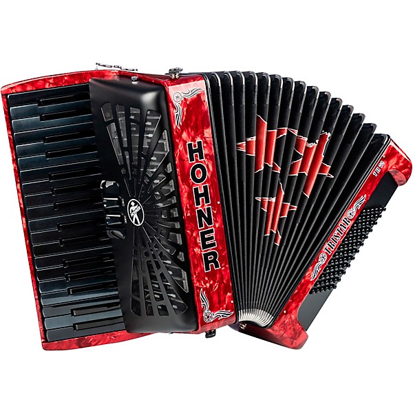 Hohner TRI-STAR II 72 Accordion Pearl Red