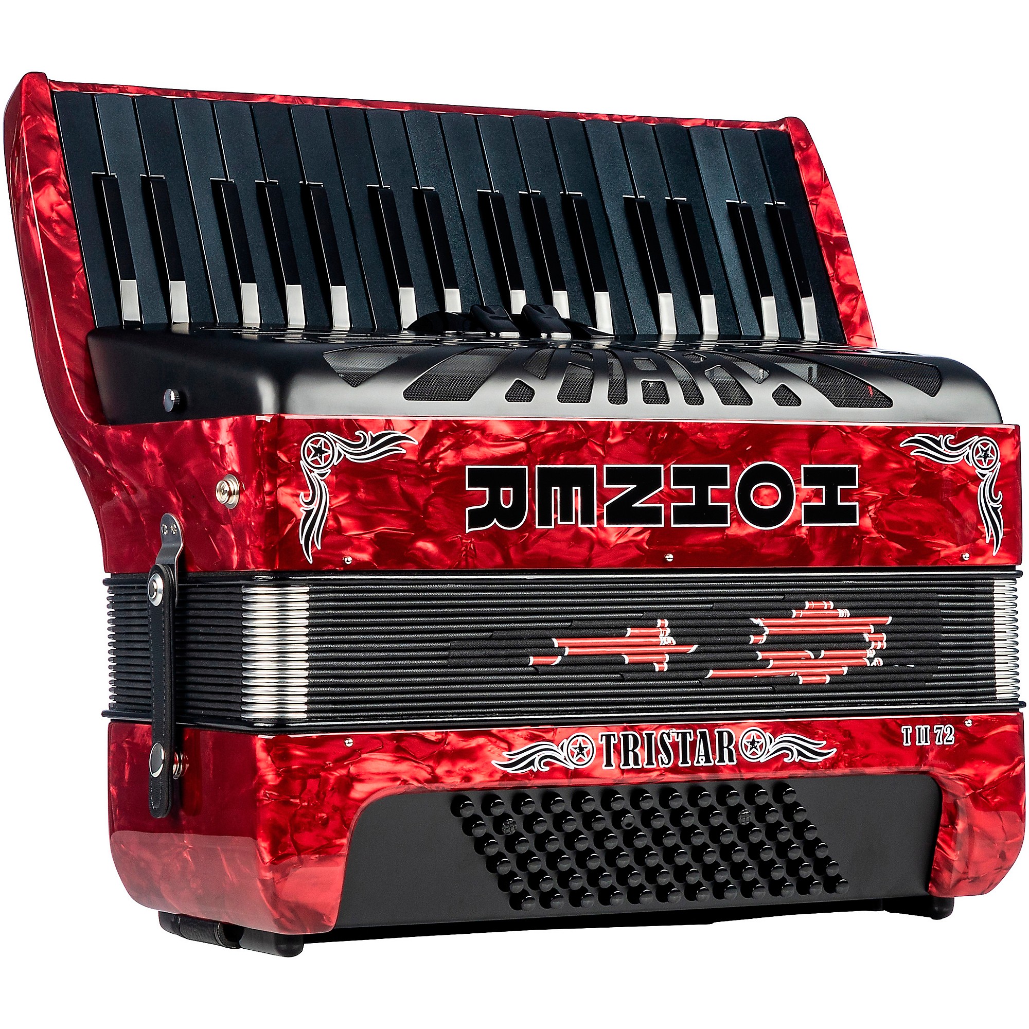 Hohner TRI-STAR II 72 Accordion Pearl Red | Guitar Center