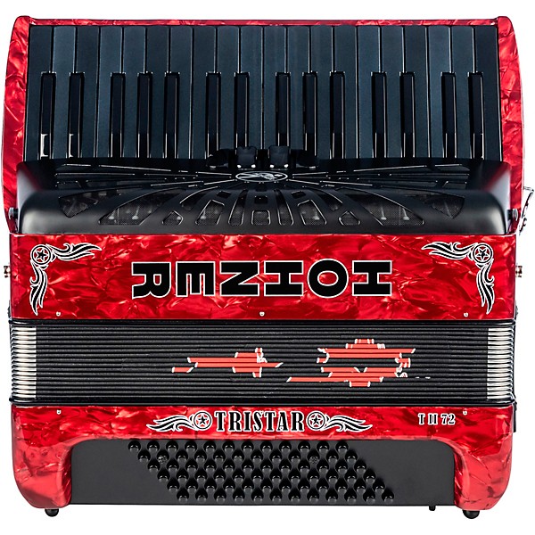 Hohner TRI-STAR II 72 Accordion Pearl Red