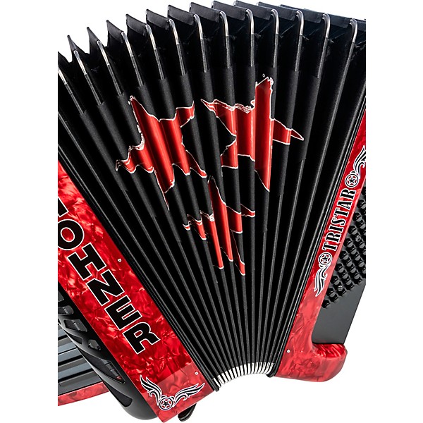 Hohner TRI-STAR II 72 Accordion Pearl Red