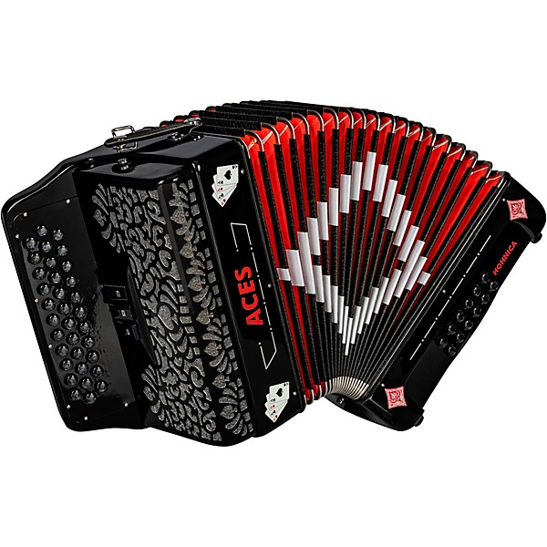 Hohner Hohnica Aces II 3-Register Accordion Black F/Bb/Eb