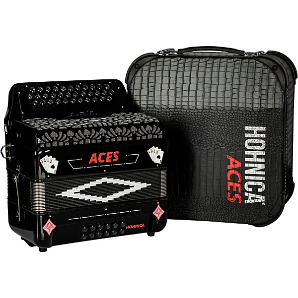 Hohner Hohnica Aces II 3-Register Accordion Black F/Bb/Eb