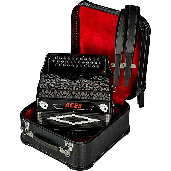 Hohner Hohnica Aces II 3-Register Accordion Black F/Bb/Eb