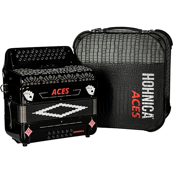 Hohner Hohnica Aces II 3-Register Accordion Black E/A/D