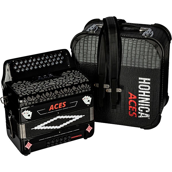 Hohner Hohnica Aces II 3-Register Accordion Black G/C/F