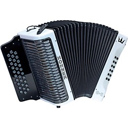 Hohner Corona C-II FBbEb Accordion White Rainbow