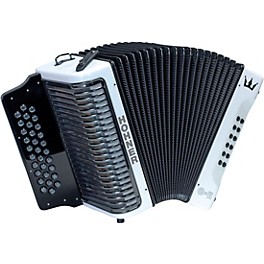 Hohner Corona C-II FBbEb Accordion White Rainbow