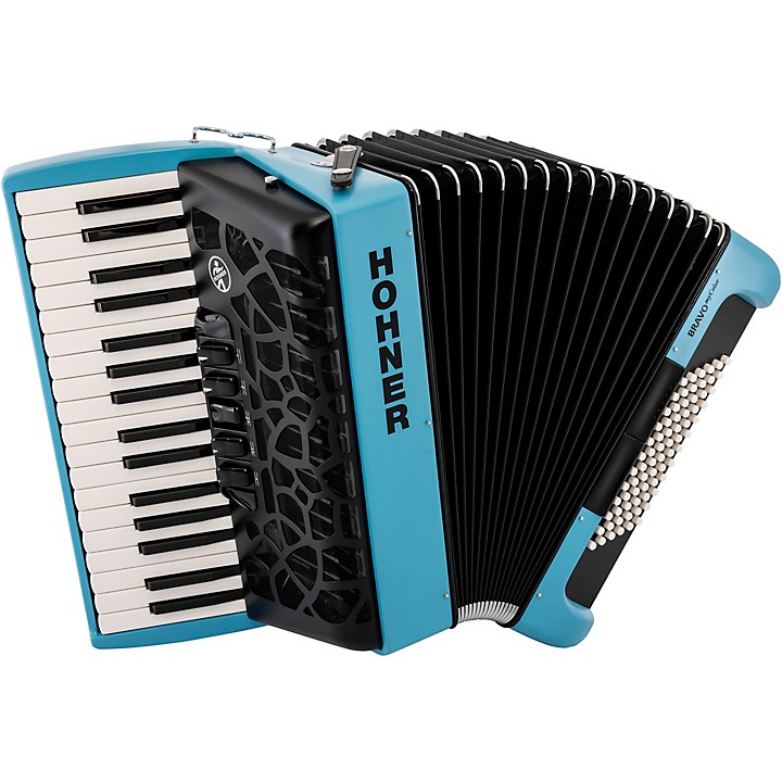 Hohner Bravo MyColor III 72 Accordion Steel Light Blue | Guitar Center