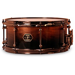 Noble & Cooley Walnut Classic Snare Drum With Black Hardware 14 x 6.5 in. Natural to Black Fade Gloss