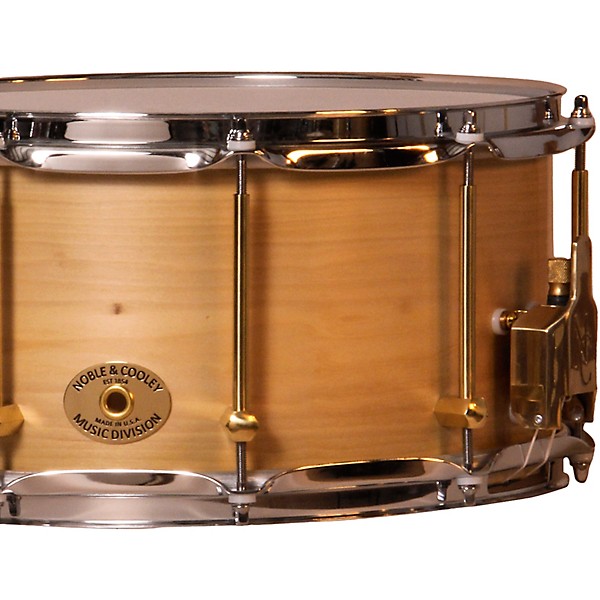 Noble & Cooley Solid Shell Tulip Snare Drum With Brass Hardware 14 x 7 in. Natural Satin Lacquer
