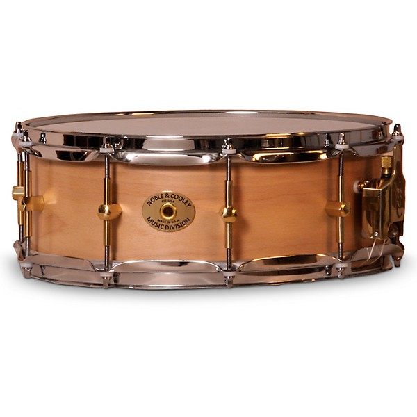 Noble & Cooley Solid Shell Beech Snare Drum With Brass Hardware 14 x 5 in. Natural Satin Lacquer