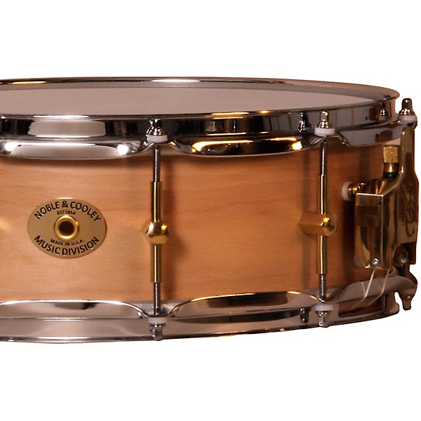 Noble & Cooley Solid Shell Beech Snare Drum With Brass Hardware 14 x 5 in. Natural Satin Lacquer