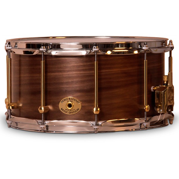 Noble & Cooley Solid Shell Walnut Snare Drum With Brass Hardware 14 x 7 in. Natural Satin Lacquer