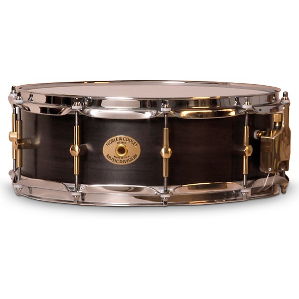 Noble & Cooley Solid Shell Maple Snare Drum With Brass Hardware 14 x 5 in. Blackwash Satin Lacquer