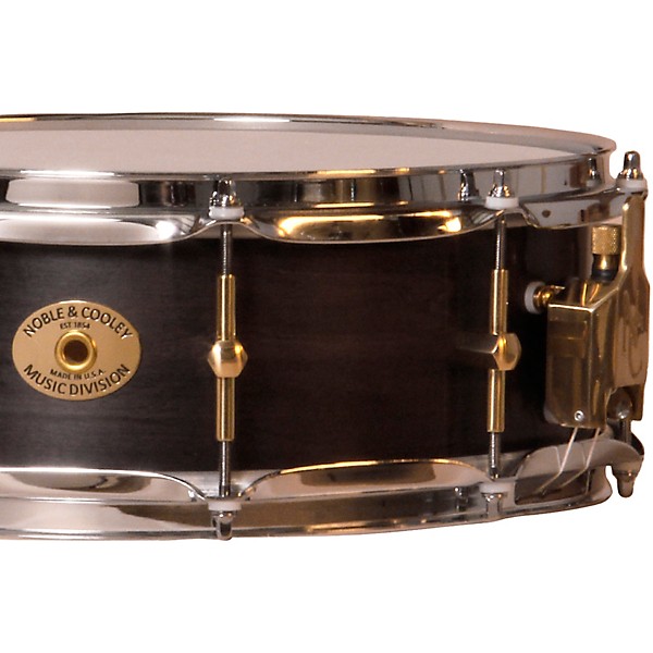 Noble & Cooley Solid Shell Maple Snare Drum With Brass Hardware 14 x 5 in. Blackwash Satin Lacquer