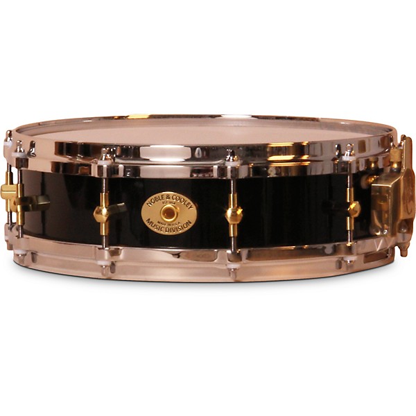 Noble & Cooley Solid Shell Maple Snare Drum With Brass Hardware 14 x 3.875 in. Black Gloss