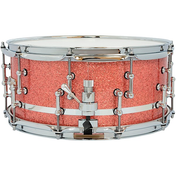 SJC Drums 25th Anniversary USA Custom Maple Snare Drum - 14 x 6.5 in. Pink Glitter