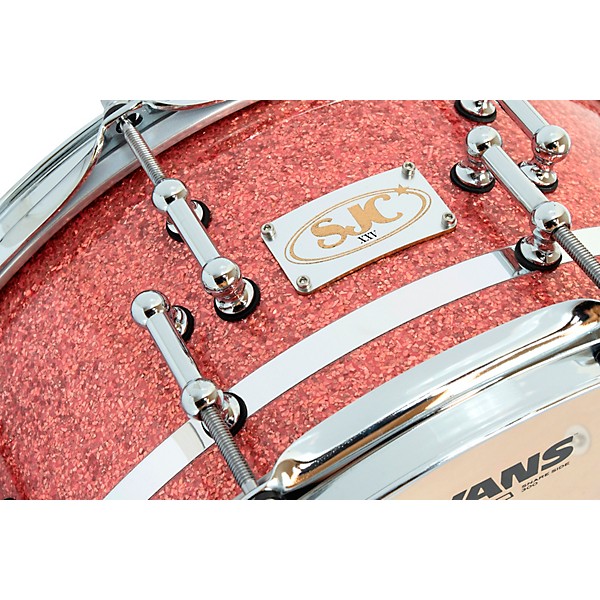 SJC Drums 25th Anniversary USA Custom Maple Snare Drum - 14 x 6.5 in. Pink Glitter
