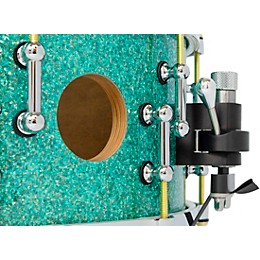 SJC Drums 25th Anniversary USA Custom Maple Snare Drum - 14 x 6.5 in. Turquoise Glitter