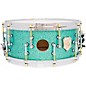 SJC Drums 25th Anniversary USA Custom Maple Snare Drum - 14 x 6.5 in. Turquoise Glitter