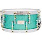 SJC Drums 25th Anniversary USA Custom Maple Snare Drum - 14 x 6.5 in. Turquoise Glitter