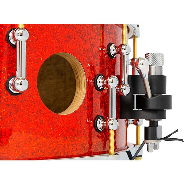 SJC Drums 25th Anniversary USA Custom Maple Snare Drum - 14 x 6.5 in. Tangerine Glitter
