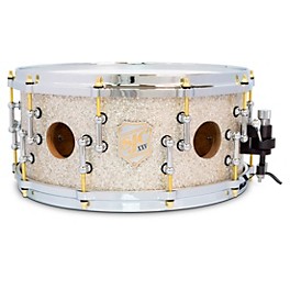 SJC Drums 25th Anniversary USA Custom Maple Snare Drum - 14 x 6.5 in. Silver Glitter