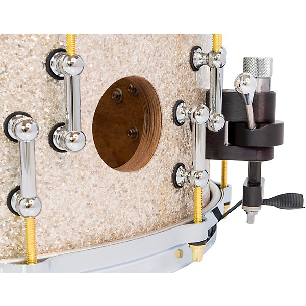 SJC Drums 25th Anniversary USA Custom Maple Snare Drum - 14 x 6.5 in. Silver Glitter