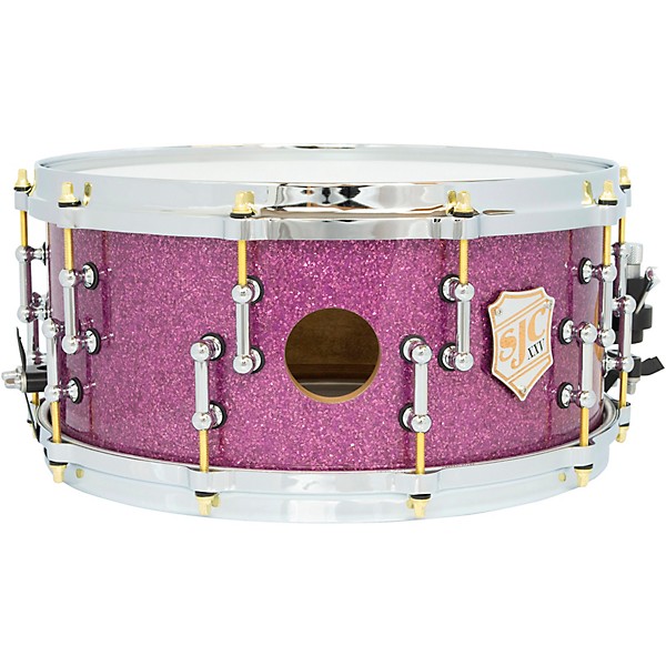 SJC Drums 25th Anniversary USA Custom Maple Snare Drum - 14 x 6.5 in. Purple Glitter