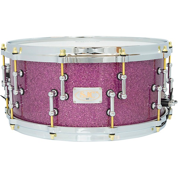 SJC Drums 25th Anniversary USA Custom Maple Snare Drum - 14 x 6.5 in. Purple Glitter