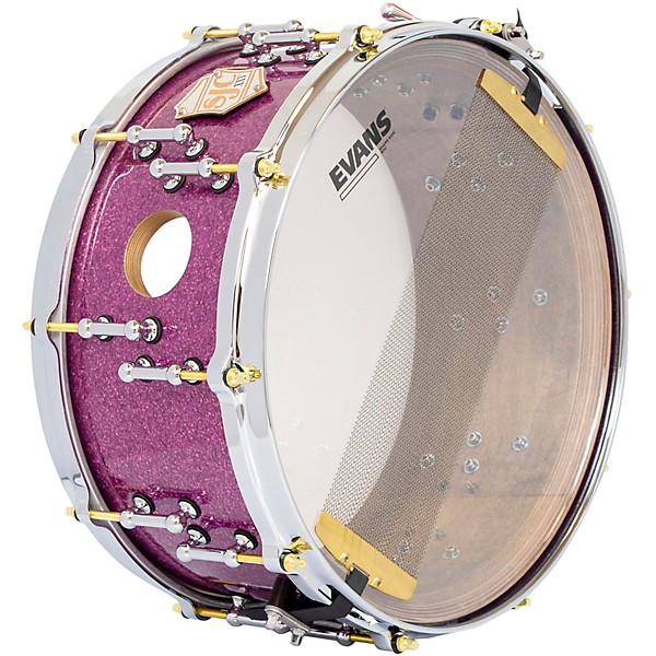 SJC Drums 25th Anniversary USA Custom Maple Snare Drum - 14 x 6.5 in. Purple Glitter