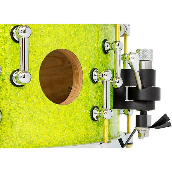 SJC Drums 25th Anniversary USA Custom Maple Snare Drum - 14 x 6.5 in. Lime Glitter
