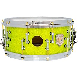 SJC Drums 25th Anniversary USA Custom Maple Snare Drum - 14 x 6.5 in. Lime Glitter
