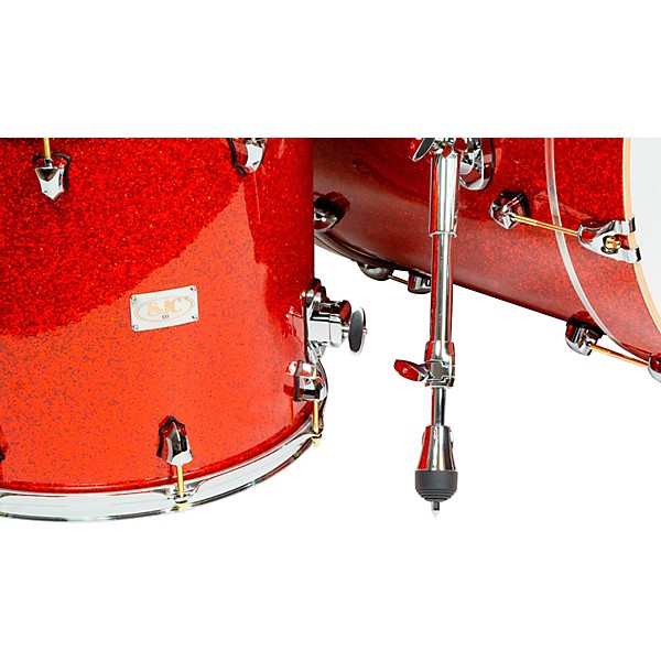 SJC Drums 25th Anniversary USA Custom 3-Piece Maple Shell Pack - Tangerine Glitter