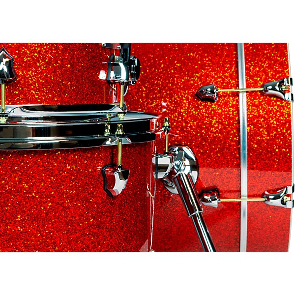 SJC Drums 25th Anniversary USA Custom 3-Piece Maple Shell Pack - Tangerine Glitter