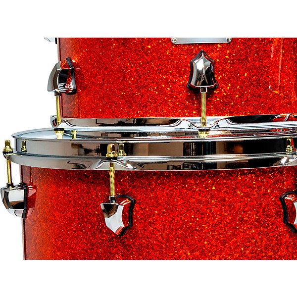 SJC Drums 25th Anniversary USA Custom 3-Piece Maple Shell Pack - Tangerine Glitter