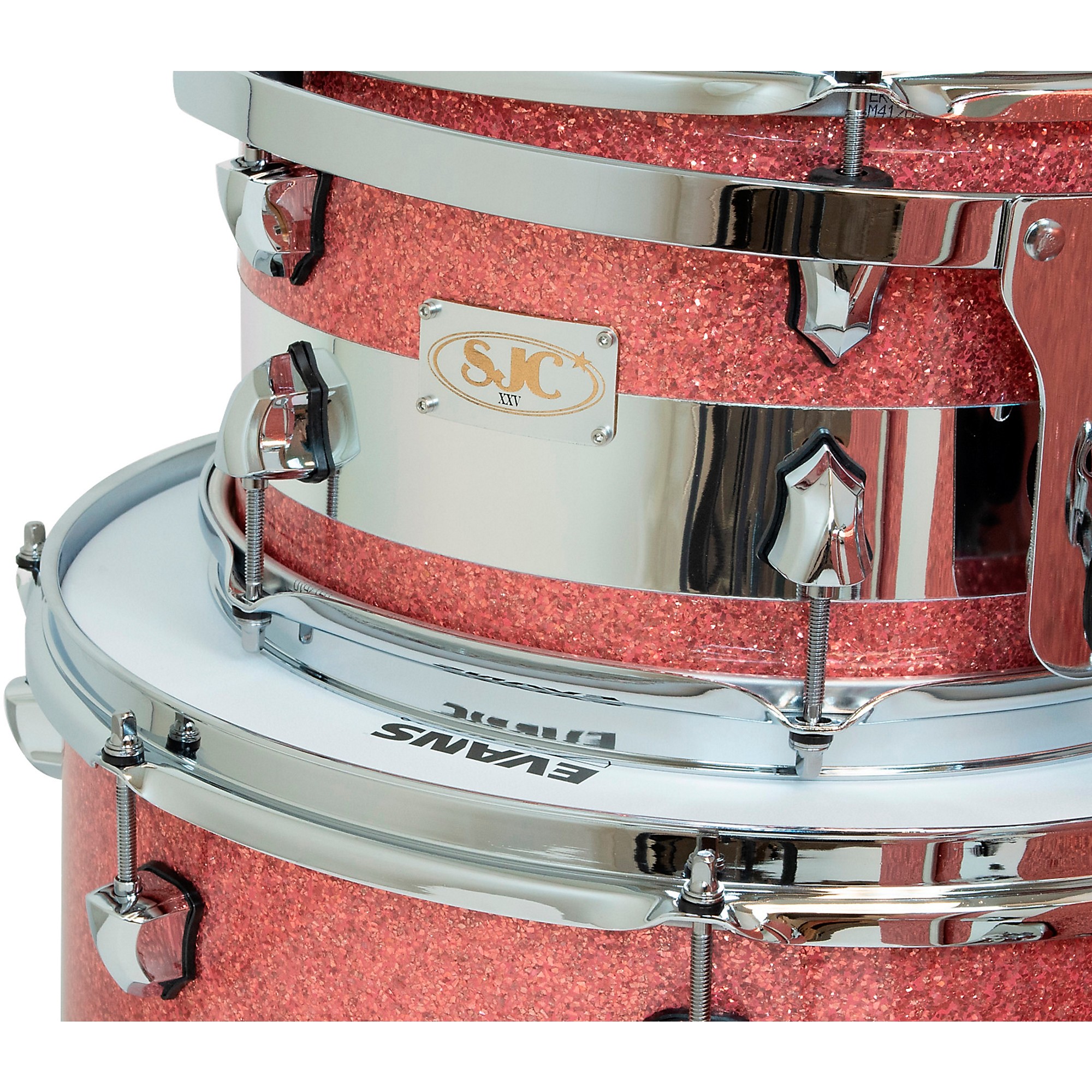 SJC Drums 25th Anniversary Maple Snare 14 x 6.5 in. Pink Glitter