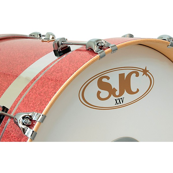 SJC Drums 25th Anniversary USA Custom 3-Piece Maple Shell Pack - Pink Glitter