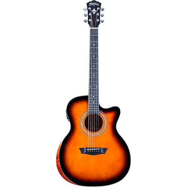 Washburn G10CE Comfort Series Grand Auditorium Acoustic-Electric Guitar Sunburst