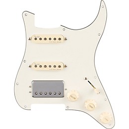 Fender Quadra Tap/Ultra Noiseless HSS Pre-Wired Strat Pickguard 3-Ply Parchment Aged White