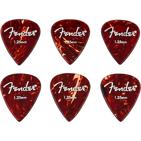 Fender Aero Acrylic Guitar Picks 1.25 mm 6 Pack