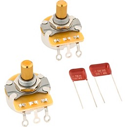 Fender Telecaster 250K Solid Shaft Potentiometer and Capacitor Kit 2-Pack