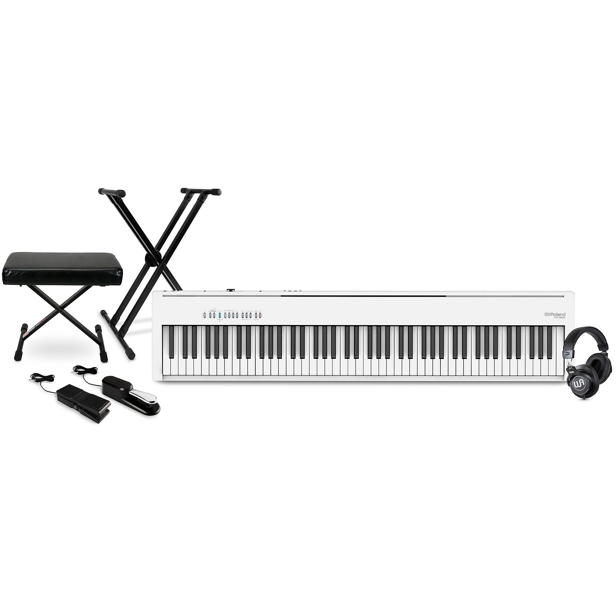 Roland FP-30X 88-Key Digital Piano with Warm Audio WA-CAB
