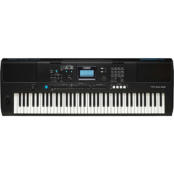 Yamaha PSR-EW425 76-key Portable Arranger with Tascam TH-200X Studio Headphone Package (Pedals/Bench/Stand Included)