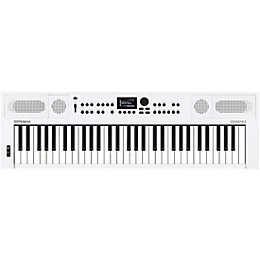 Roland GO:KEYS Keyboard Package With TASCAM TH-200X Studio Headphones and Accessories - White