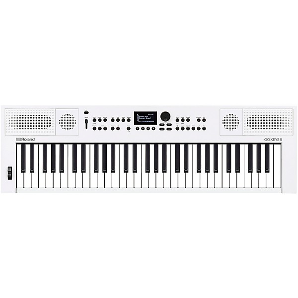 Roland GO:KEYS Keyboard Package With TASCAM TH-200X Studio Headphones and Accessories - White
